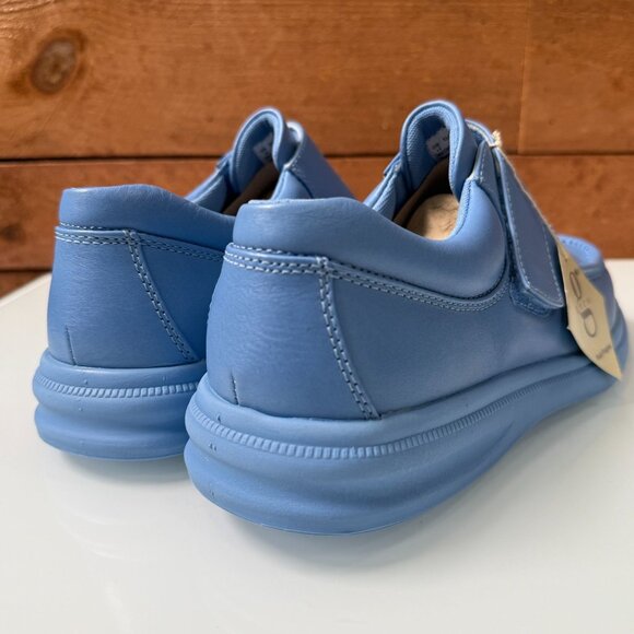 Hush Puppies Shoes Size 11 Mens Oxford Surf Blue Leather GIL Strap Low Top NIB - Picture 6 of 9